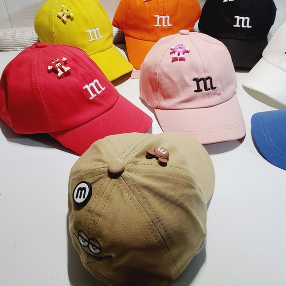 Boys&Girls "M" Caps With Cartoon Figures Eyes Embroidery Breathable Adjustable - Picture 5 of 12